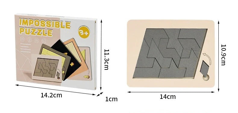 Wooden Impossible Puzzle for Adults and Kids