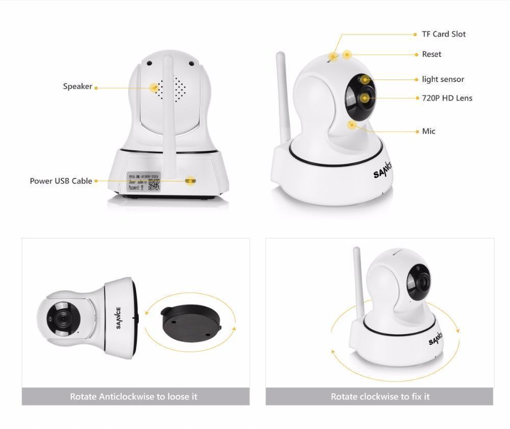 Smart 720P Wireless PT Security Camera