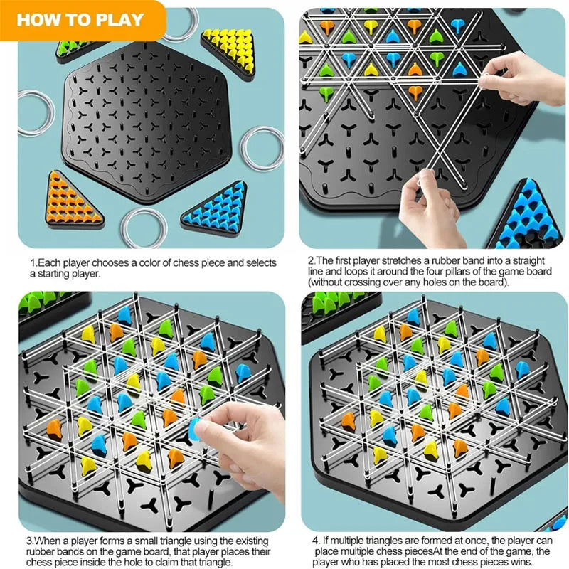 Geometry Chain Triangle Chess Puzzle