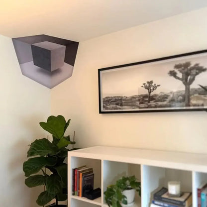 3D Optical Illusion Wall Corner Sticker