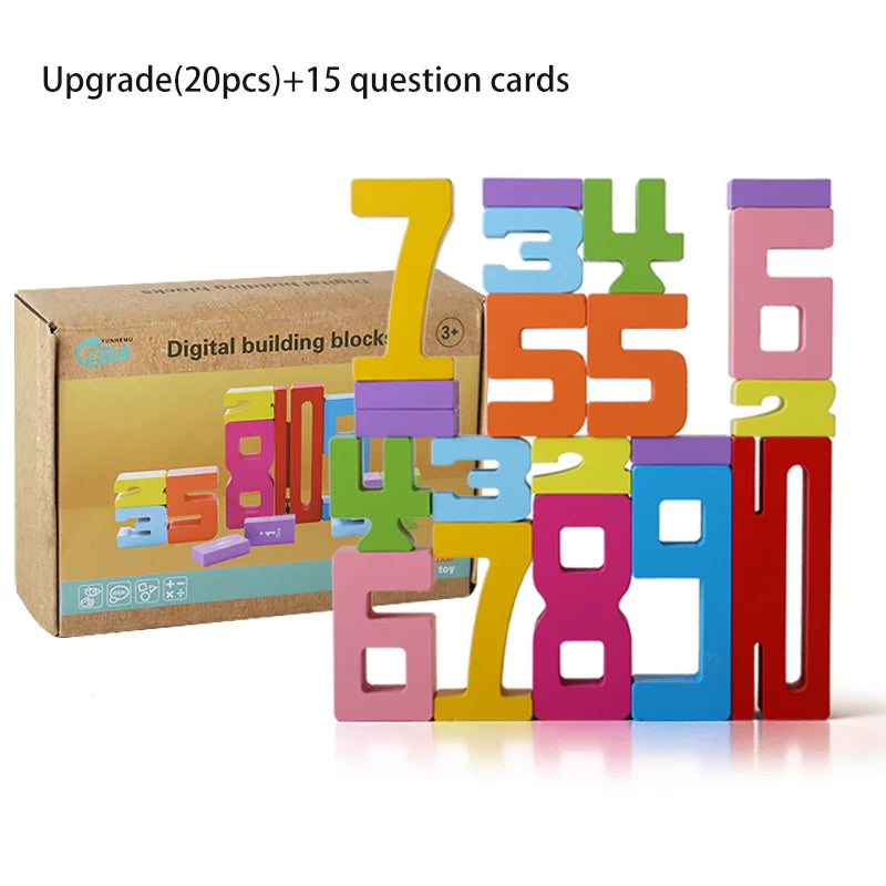 Wooden Educational Digital Building Blocks