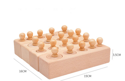 Montessori Knobbed Cylinder Blocks