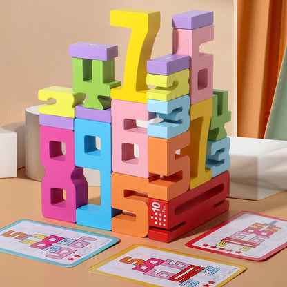 Wooden Educational Digital Building Blocks