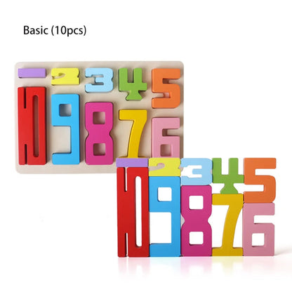 Wooden Educational Digital Building Blocks