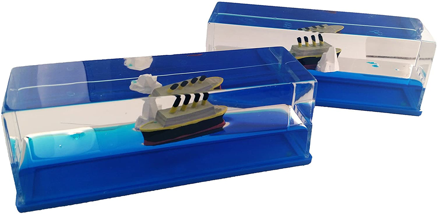 Titanic Liquid Wave Paperweight Desk Toy