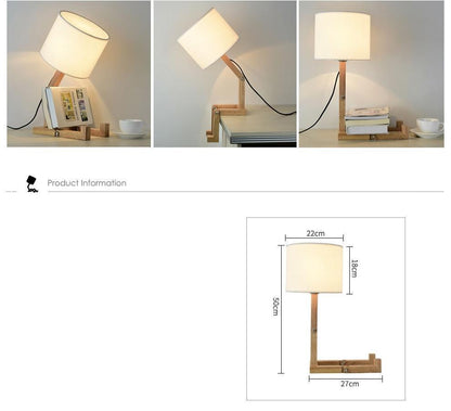 Robot Shape Wooden Table Lamp