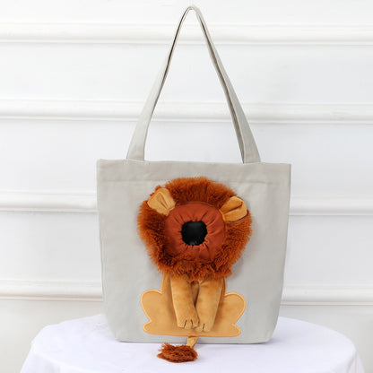 Lion Shape Pets Handbag