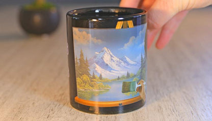 Bob Ross Heat Activated Changing Canvas Mug