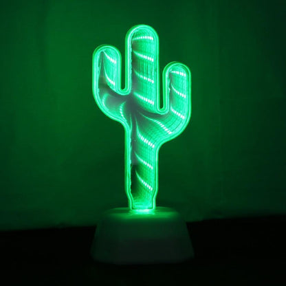 3D Cactus LED Infinity Lamp