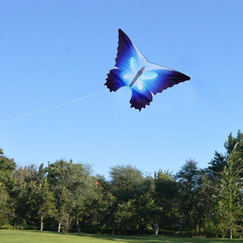 30m Blue Butterfly Flying Kite