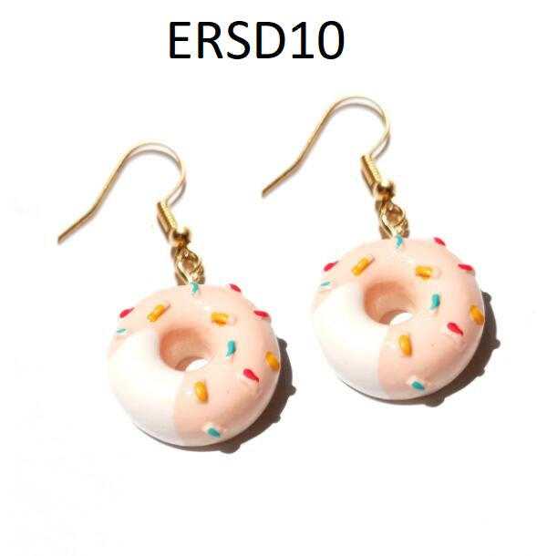 Handmade Resin Cookies Macaron Cake Food Donuts Drop Earring For Women