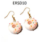 Handmade Resin Cookies Macaron Cake Food Donuts Drop Earring For Women