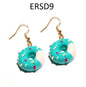 Handmade Resin Cookies Macaron Cake Food Donuts Drop Earring For Women