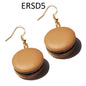 Handmade Resin Cookies Macaron Cake Food Donuts Drop Earring For Women