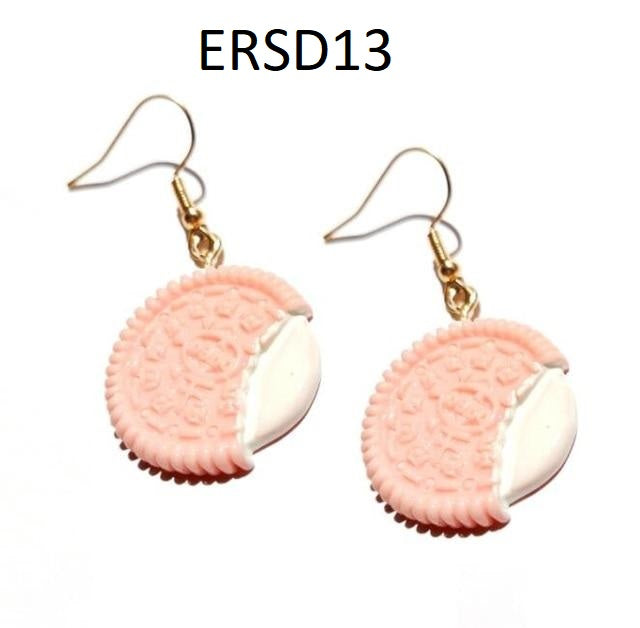 Handmade Resin Cookies Macaron Cake Food Donuts Drop Earring For Women