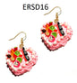 Handmade Resin Cookies Macaron Cake Food Donuts Drop Earring For Women