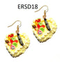 Handmade Resin Cookies Macaron Cake Food Donuts Drop Earring For Women