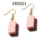 Handmade Resin Cookies Macaron Cake Food Donuts Drop Earring For Women