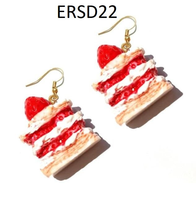 Handmade Resin Cookies Macaron Cake Food Donuts Drop Earring For Women