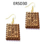 Handmade Resin Cookies Macaron Cake Food Donuts Drop Earring For Women