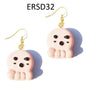 Handmade Resin Cookies Macaron Cake Food Donuts Drop Earring For Women