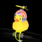 Silica Little Duck Shape Bicycle or Car Duck Bell Yellow Rotary Paddle Helmet