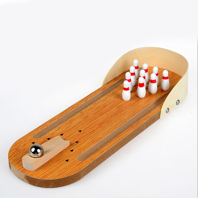 Wooden Mini Bowling Game