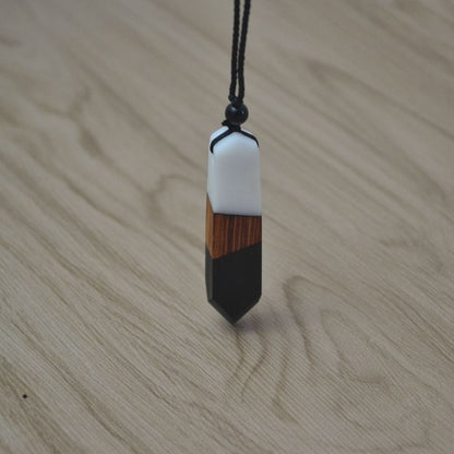 Wood Resin Necklace Pendant