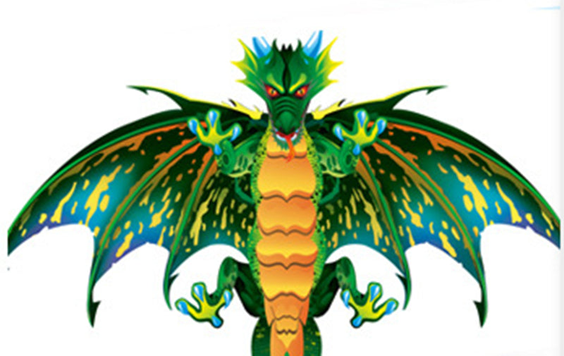 Green Dinosaur long tail kite