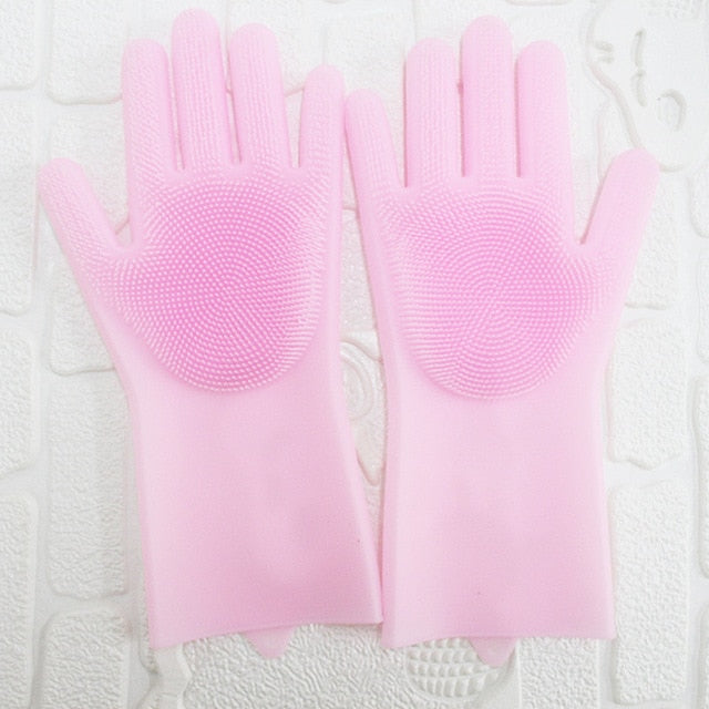 2pcs Silicone Cleaning Gloves