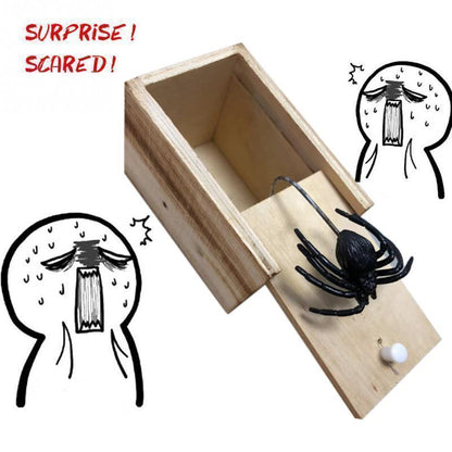 Wooden Spider Prank Box