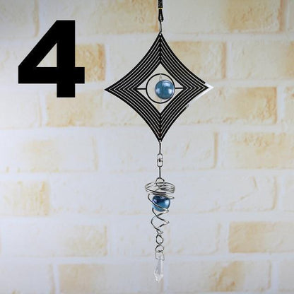 Creative Wind Chimes Spinner Spiral Rotating Crystal Hanging Ball