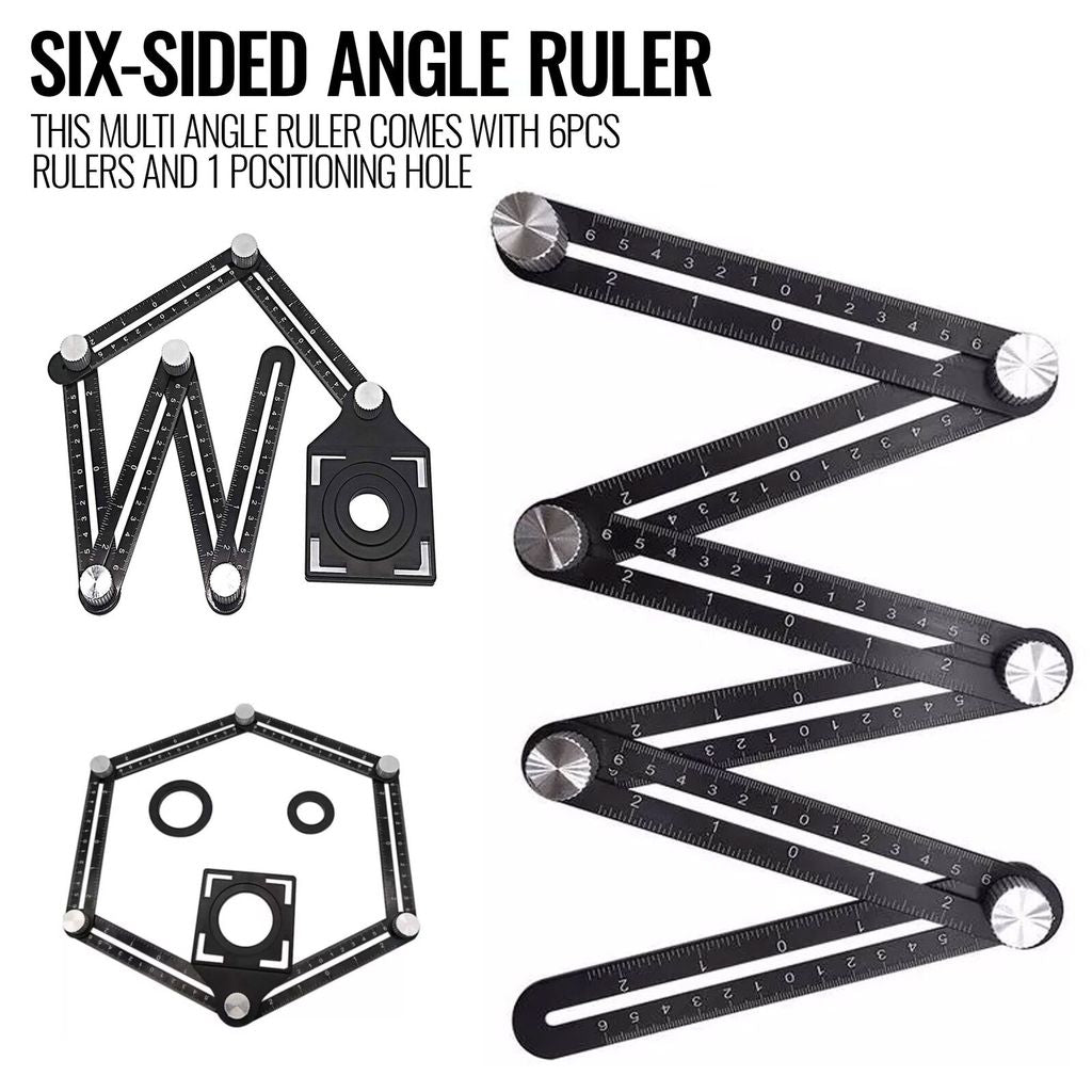 MULTI ANGLE MEASURING RULER 6-SIDE FOLDING