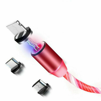 Magnetic Absorption LED Flowing Light Fast Charging Cable