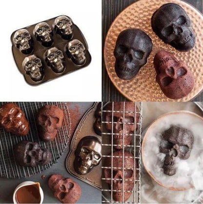 Haunted Skull Cakelet Pan